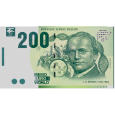  200 Euro biljet Moravské Zemské Muzeum (J. G. Mendel)